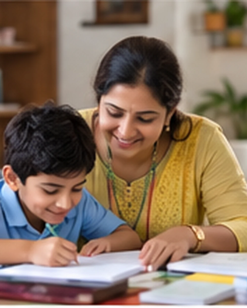 Parents using clear learning resources