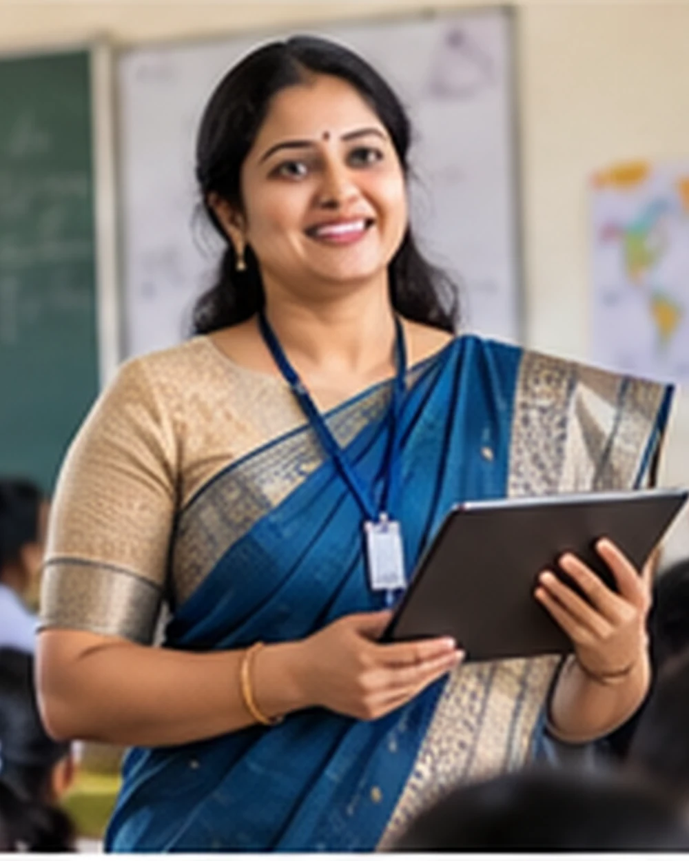 School Teachers using clear learning resources
